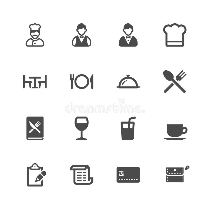 Restaurant icons royalty free illustration