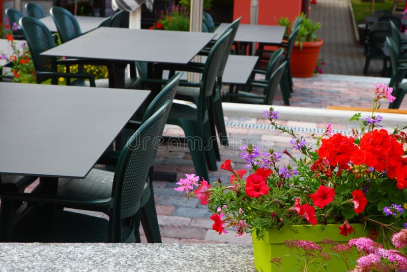 Restaurant in Leukerbad, Zwitserland stock fotografie