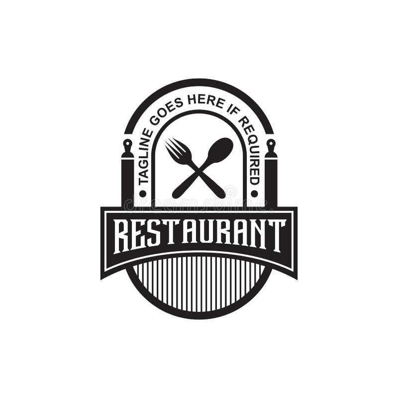 Restaurant Logo Design Concept Vector Template Stock Vector ...