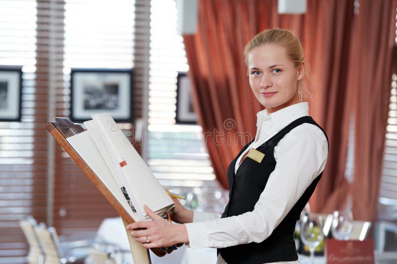 Restaurant manager woman at work place