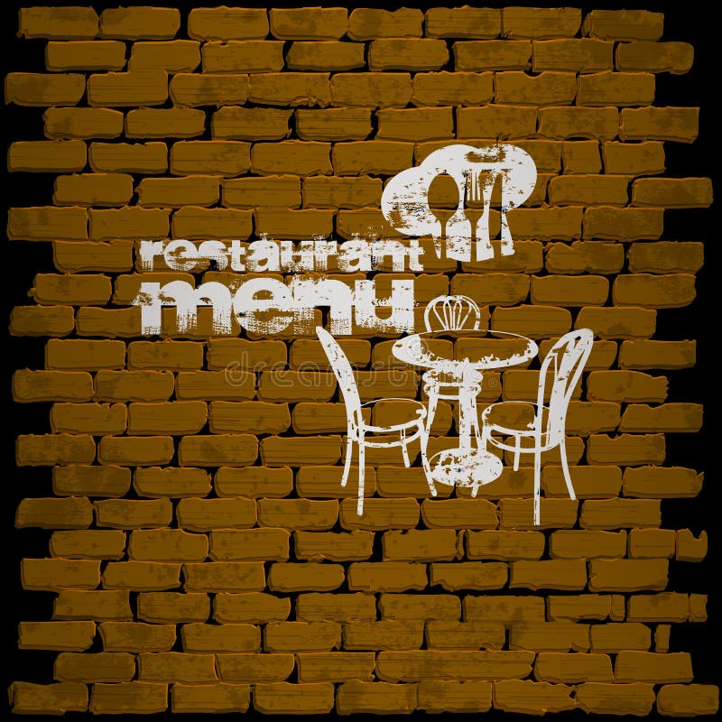 Restaurant Menu Brick Wall Uno Stock Illustrations 4 Restaurant Menu