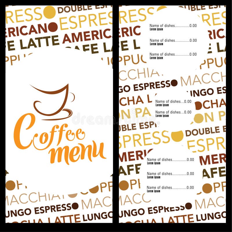Restaurant Menu Template, Stock Illustration Stock Vector