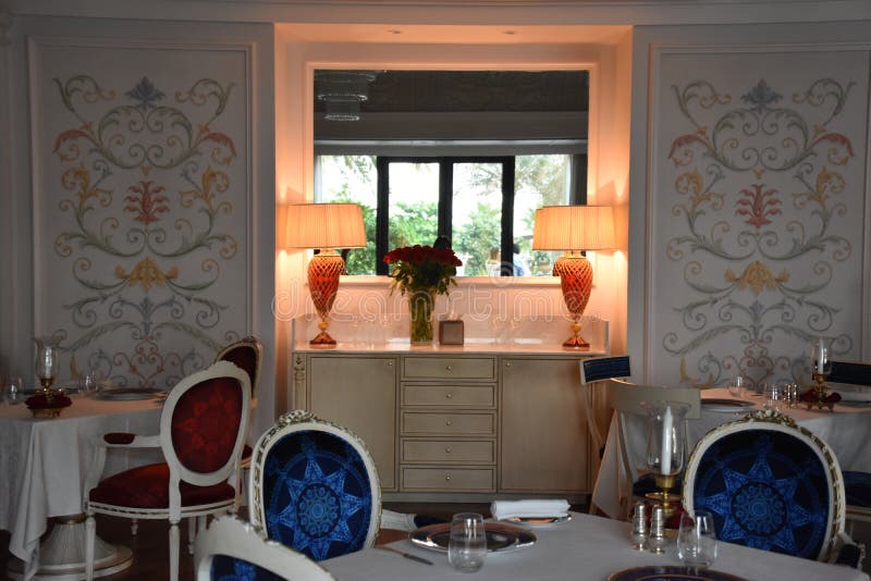 Restaurant at Palazzo Versace in Dubai, UAE Editorial Stock Photo