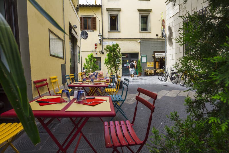 Restaurant, pizzeria et trattoria italiens, Florence tuscany photos stock Restaurant, pizzeria et trattoria italiens, Florence tuscany photos stock