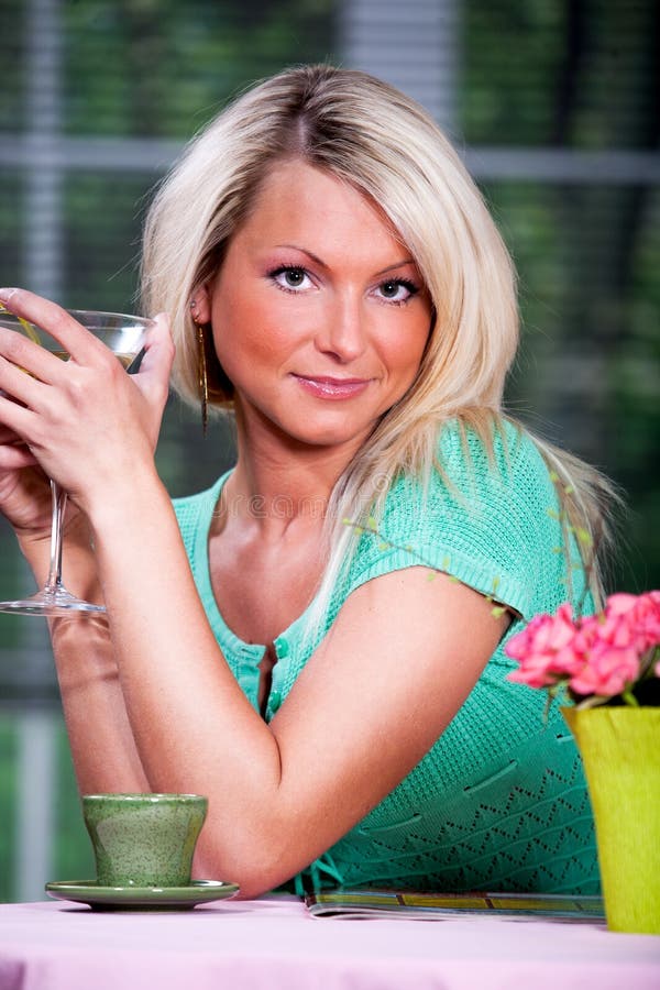 Restaurant scene stock photo