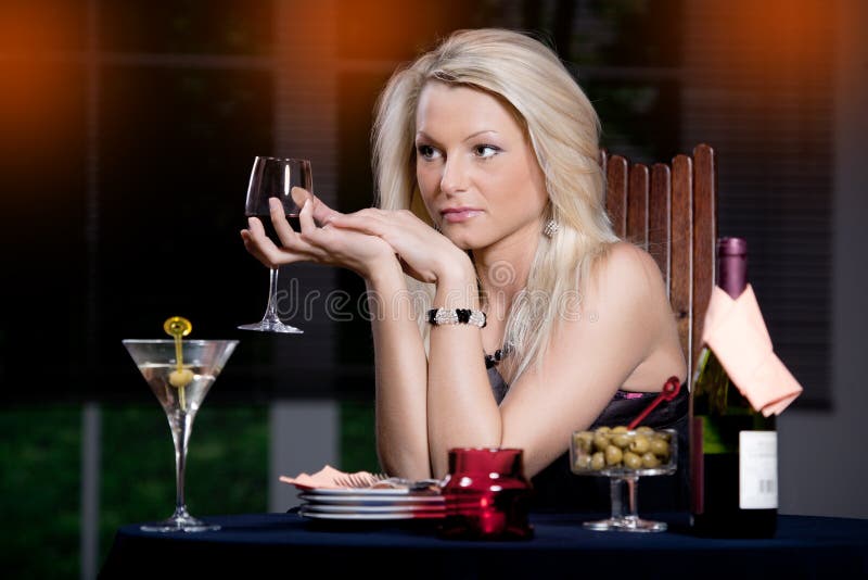 Restaurant scene stock image