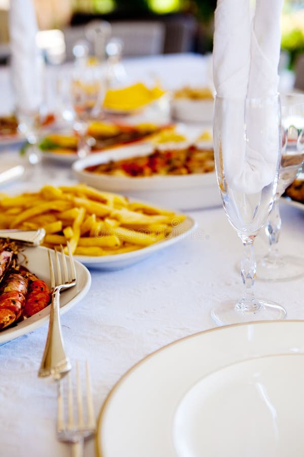 Restaurant Serving with Dishes and Food Stock Image Image of lunch