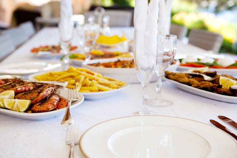 Restaurant Serving with Dishes and Food Stock Image Image of lunch
