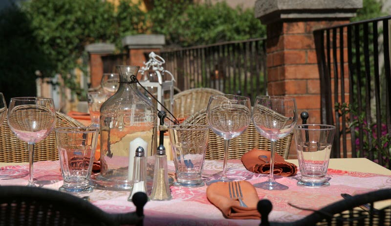 Restaurant Village, French Riviera, France Stock Image - Image of
