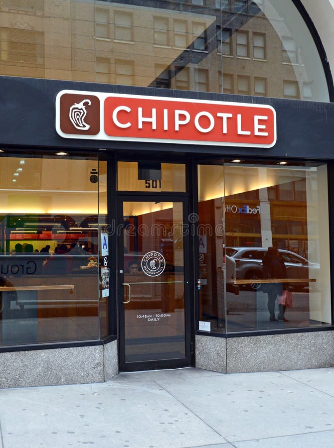 Restaurante Do Chipotle Em Manhattan Foto Editorial Imagem de