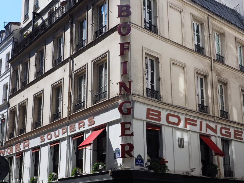 Restaurante Famoso Bofinger Em Paris Imagem de Stock Editorial - Imagem ...