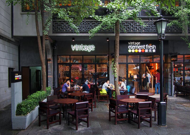 Restaurants, Shanghai, China royalty-vrije stock foto's