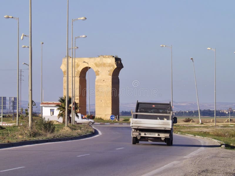 Rester d'un aqueduc romain, Tunis, Tunisie