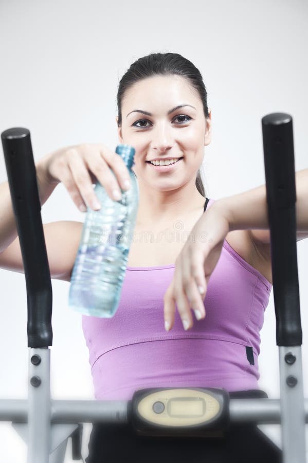Girl drinking water stock image. Image of expression 19657597