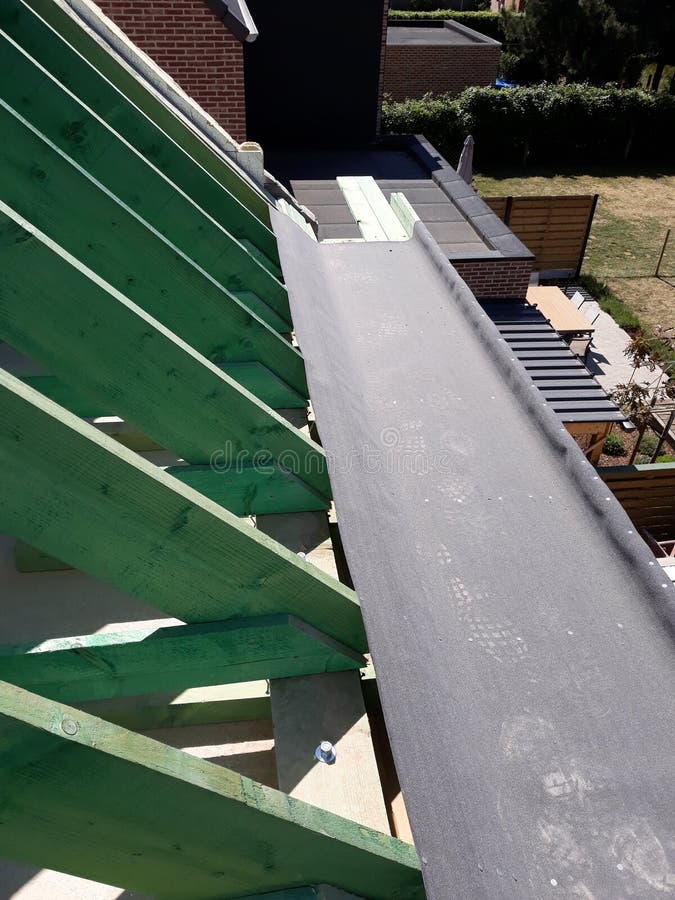 RESTORATION, REPAIR of the ROOF and ROOFING Stock Photo Image of