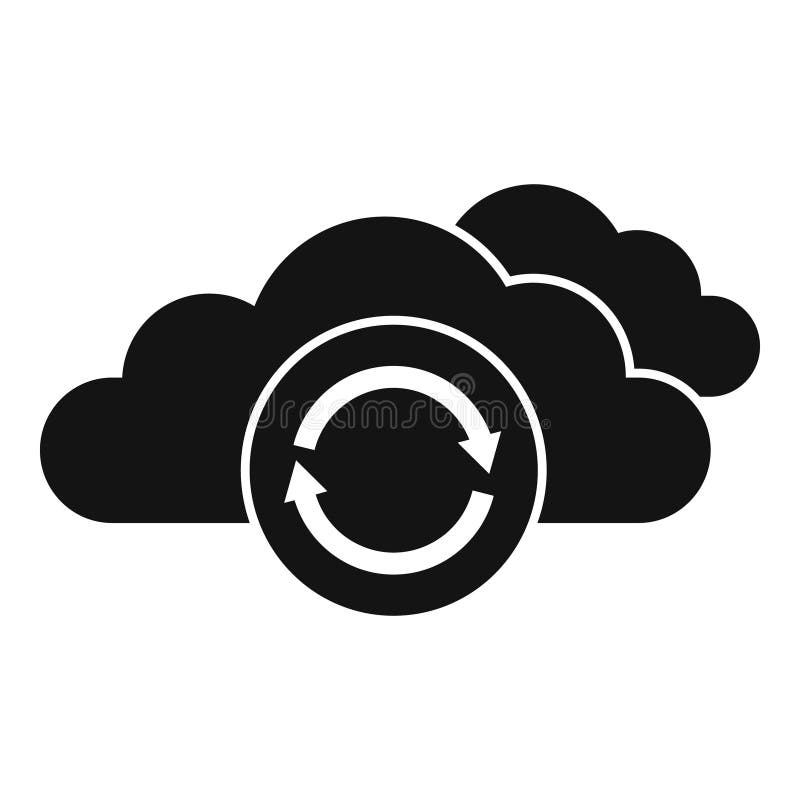 Restore data cloud icon simple vector. Work idea internet royalty free illustration