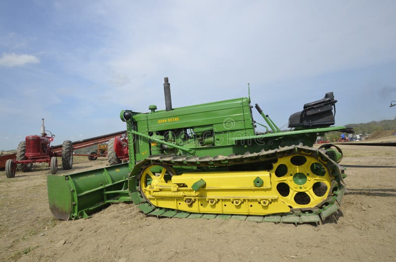 Restored John Deere Bulldozer royalty free stock photography Restored John Deere Bulldozer royalty free stock photography