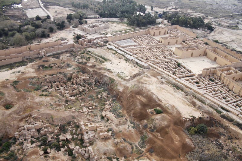 Ancient Babylon in Iraq from air.