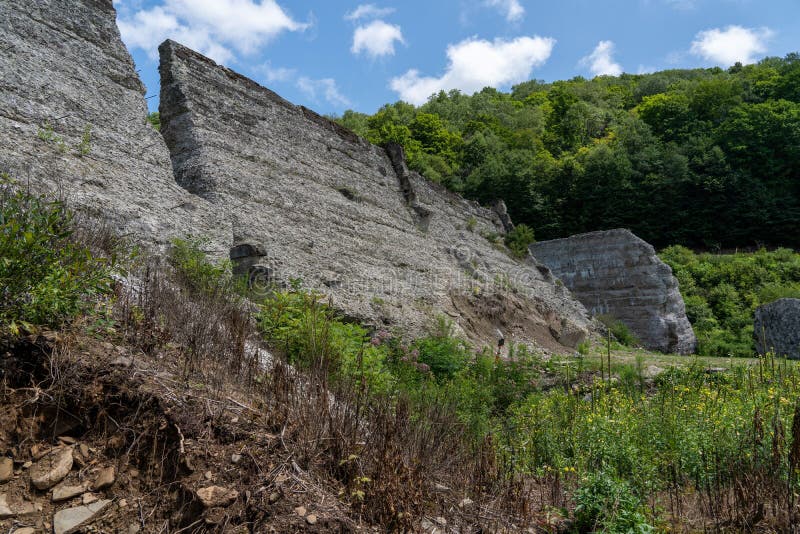 Restos De La Falla De La Presa De Austin En Austin Pennsylvania Foto de