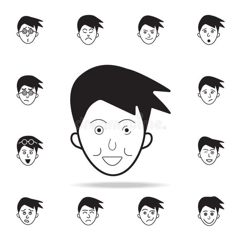 restricción en icono de la cara Sistema detallado de iconos faciales de las emociones Diseño gráfico superior Uno de los iconos d libre illustration restricción en icono de la cara Sistema detallado de iconos faciales de las emociones Diseño gráfico superior Uno de los iconos d libre illustration