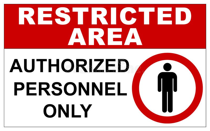 Restricted area sign with No Entry warning