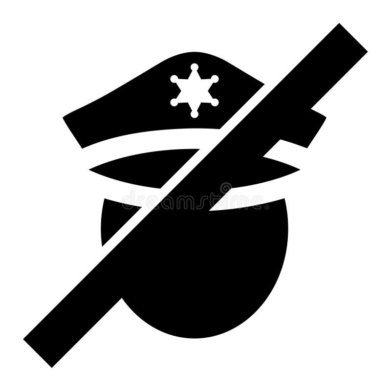 Restricted Police - Raster Icon Illustration vector illustration