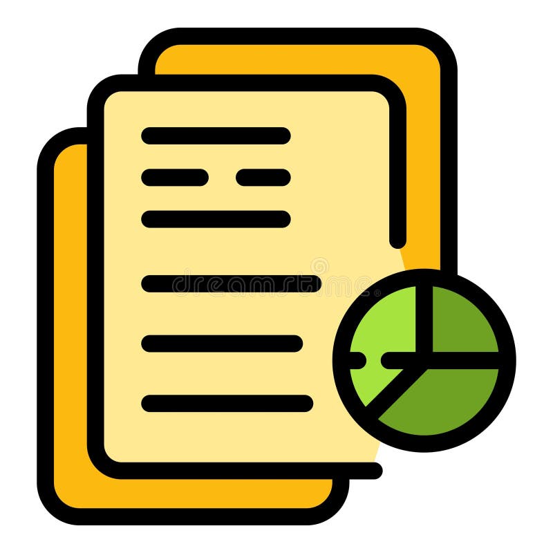 Result money document graph icon vector flat royalty free illustration