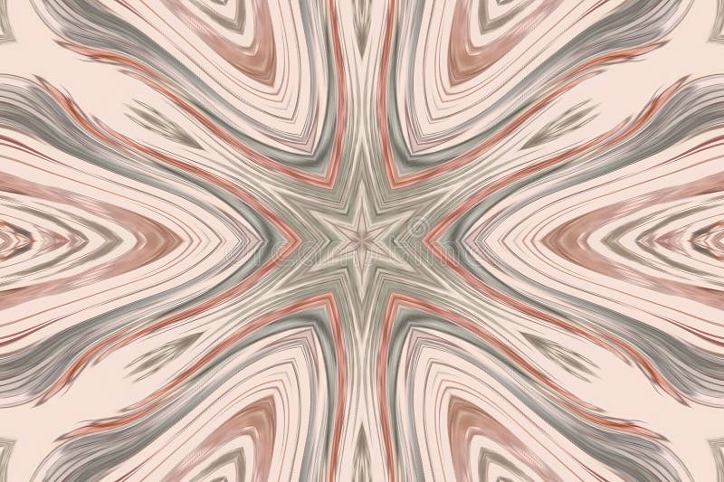 Resumen de fondo de paredes caleidoscopio con intersección de líneas rojas beige y cálidas ilustración del vector