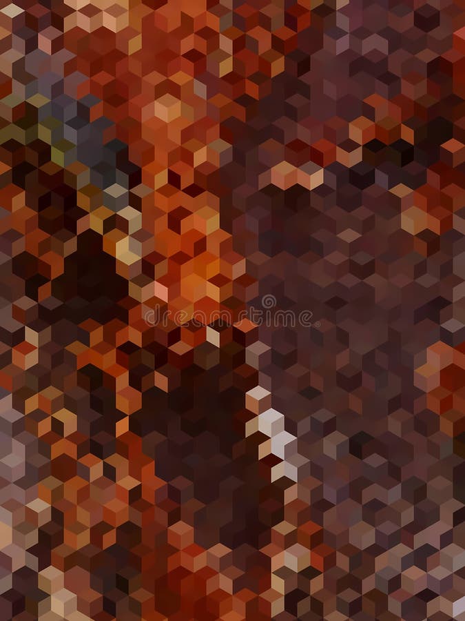 Resumen de papel de pared caleidoscopio con matiz naranja y reflejos geométricos libre illustration