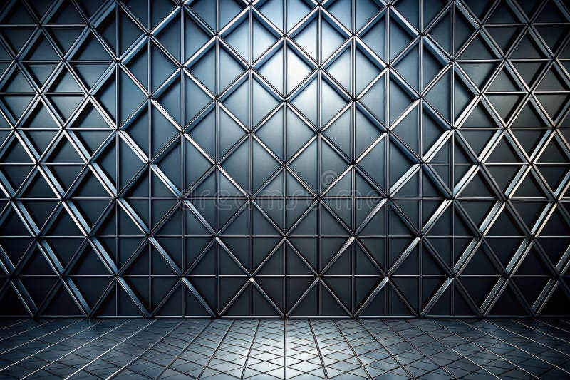 Resumen diseño de paredes y suelos triangulares metálicos fondo arquitectónico moderno para presentaciones y proyectos de diseño. libre illustration