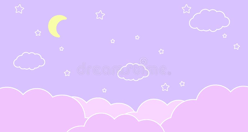Resumen Kawaii Nublado De Color Cielo Y Fondo De Estrellas Gradiente Suave  Gradiente Pastel Comic Gráfico Concepto De Diseño De T Stock de ilustración  - Ilustración de chispea, gradiente: 159226532