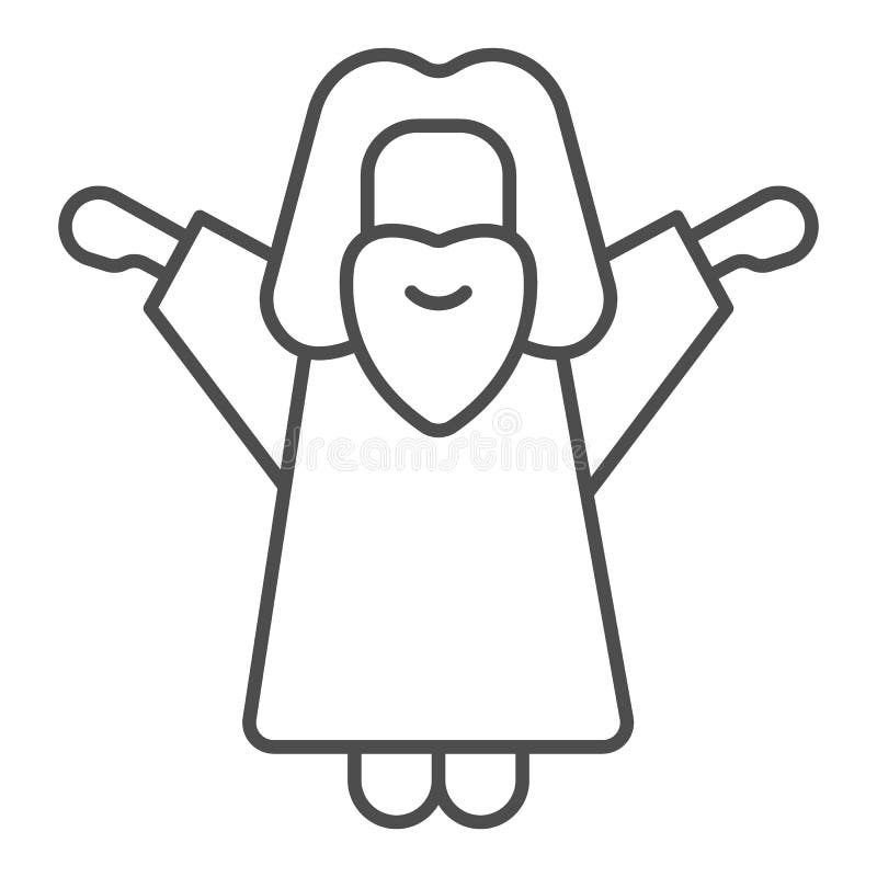 Resurrection of Jesus Thin Line Icon, Happy Easter Concept, Easter ...