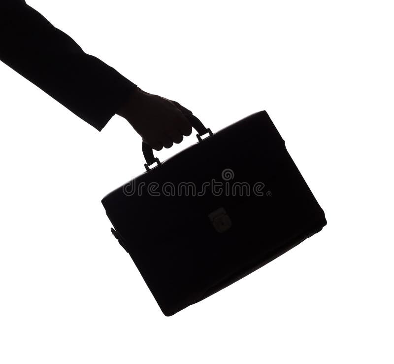 resväska för silhouette för handman s royaltyfria foton resväska för silhouette för handman s royaltyfria foton