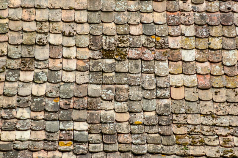 ancient terra cotta roof tiles texture