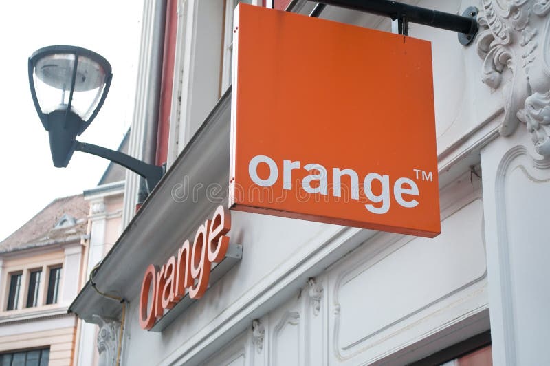 Retail of the logo of the brand Orange the phone operator signage royalty free stock photos Retail of the logo of the brand Orange the phone operator signage royalty free stock photos