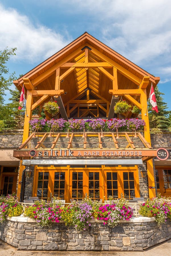Retail Architecture of Banff National Park Editorial Stock Photo