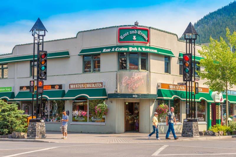 Retail Architecture of Banff National Park Editorial Stock Photo