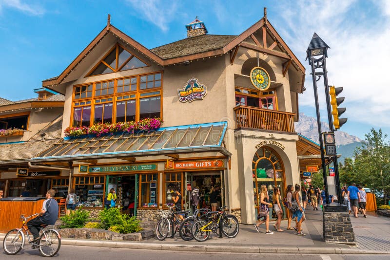 Retail Store Architecture of Banff Editorial Stock Photo Image of