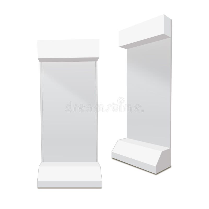 Download Retail Trade Stand Stand Banner On The White Background Mock Up Template Front View And Perspective View Vector Illustration Stock Vector Illustration Of Mockup Outdoors 108411508 PSD Mockup Templates