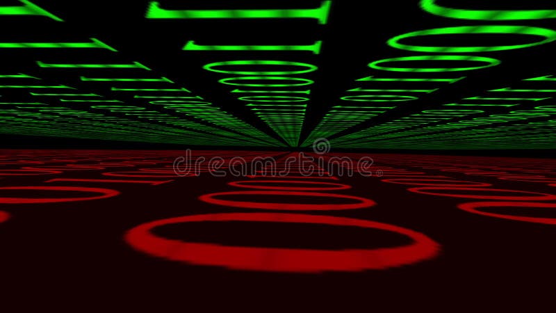 Rete binaria di codici per i dati sulle tecnologie scientifiche illustrazione di stock