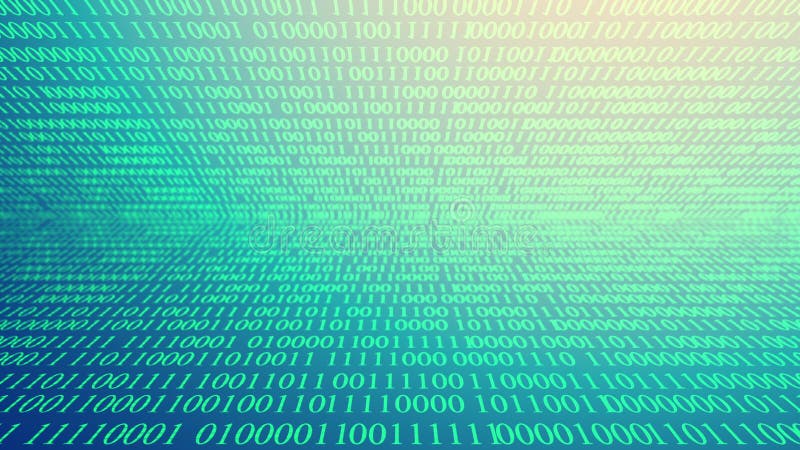 Rete binaria di codici per i dati sulle tecnologie scientifiche illustrazione di stock