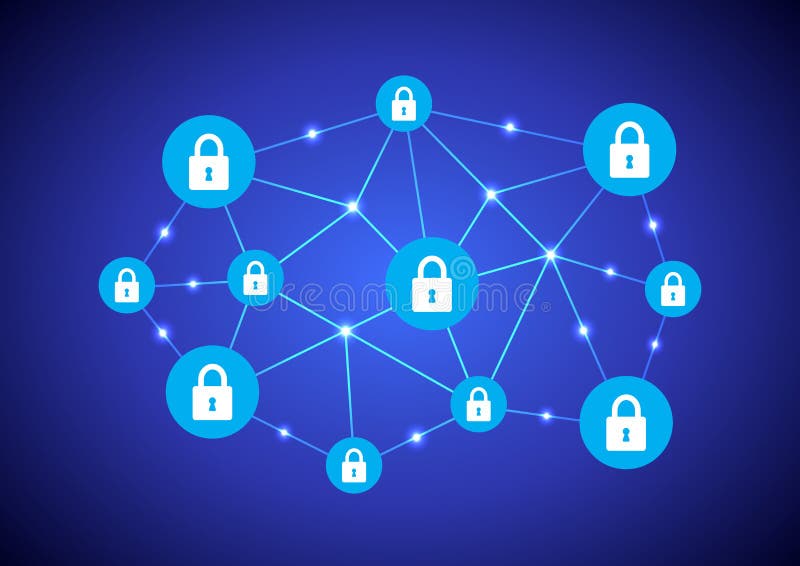 Rete di Blockchain illustrazione di stock Rete di Blockchain illustrazione di stock