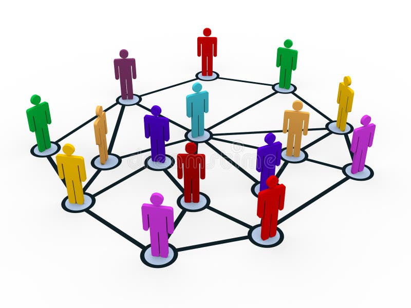 3d illustration of people connect with each each on network. Concept of global business communication. 3d illustration of people connect with each each on network. Concept of global business communication.