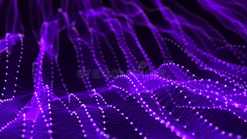 DNA twisted structure. Network of dots connected by lines. Molecular abstract background. Big data visualization. Wave of bright particles. Sound wave. 3d rendering. DNA twisted structure. Network of dots connected by lines. Molecular abstract background. Big data visualization. Wave of bright particles. Sound wave. 3d rendering