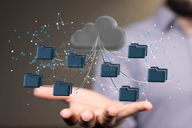 Rete digitale dati e concetto di dati. Tecnologia cloud di piccole dimensioni. l'arte wireframe poligonale assomiglia a una costellazione
