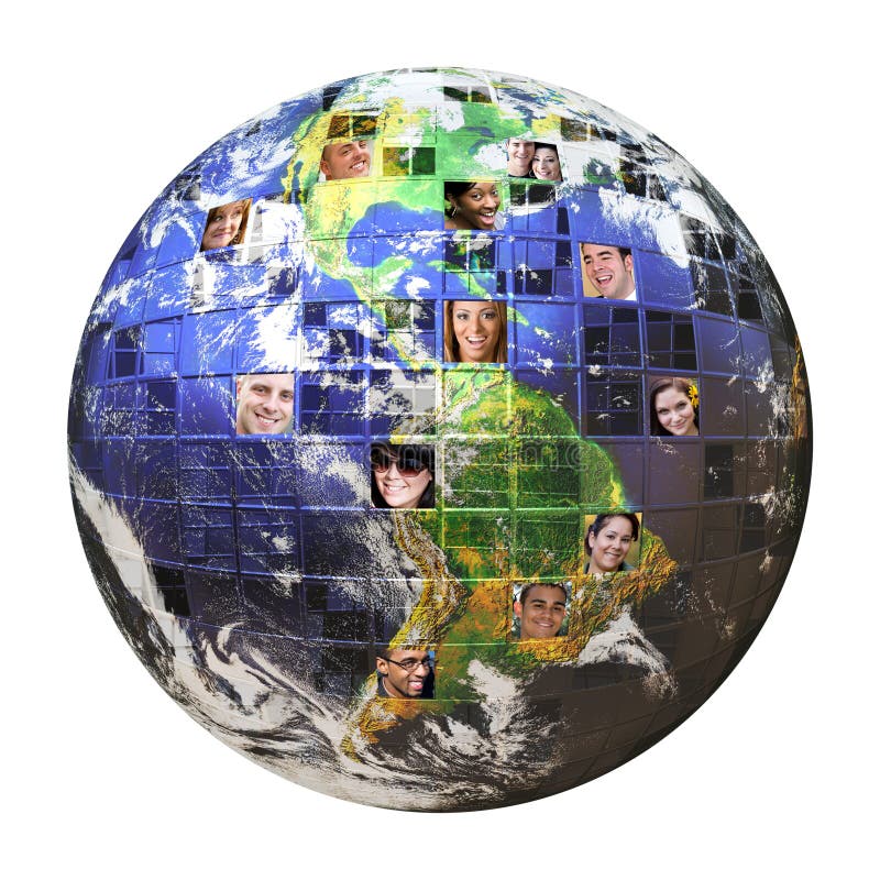 Rete globale della gente royalty illustrazione gratis