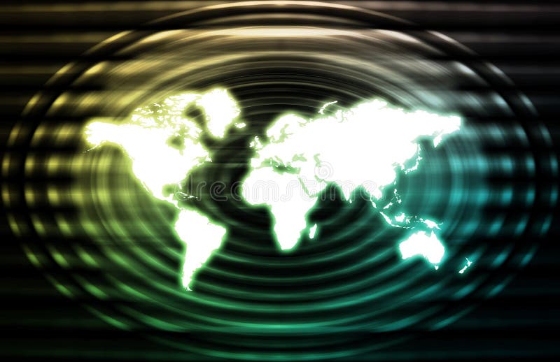 Rete globale di industria di telecomunicazioni royalty illustrazione gratis