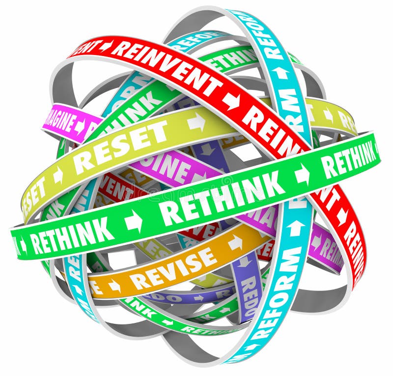 Rethink Reinvent Reimagine Reset Words Loops