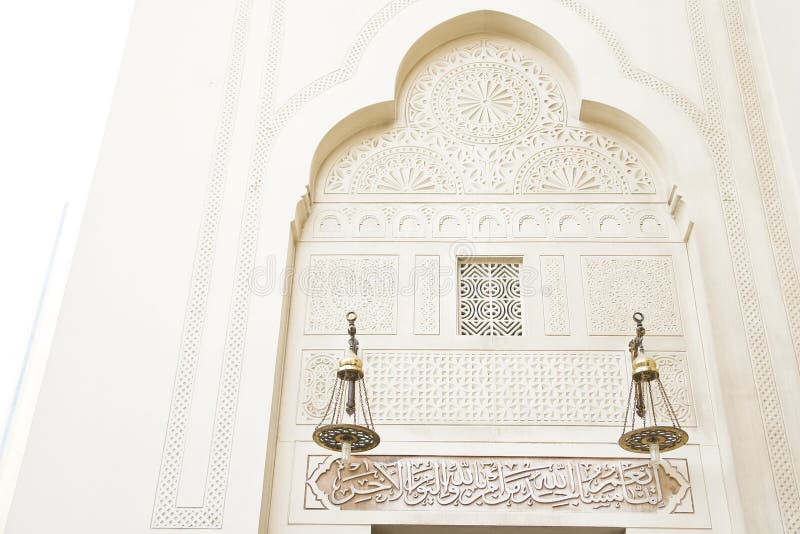 Reticoli islamici di arte su una parete della moschea