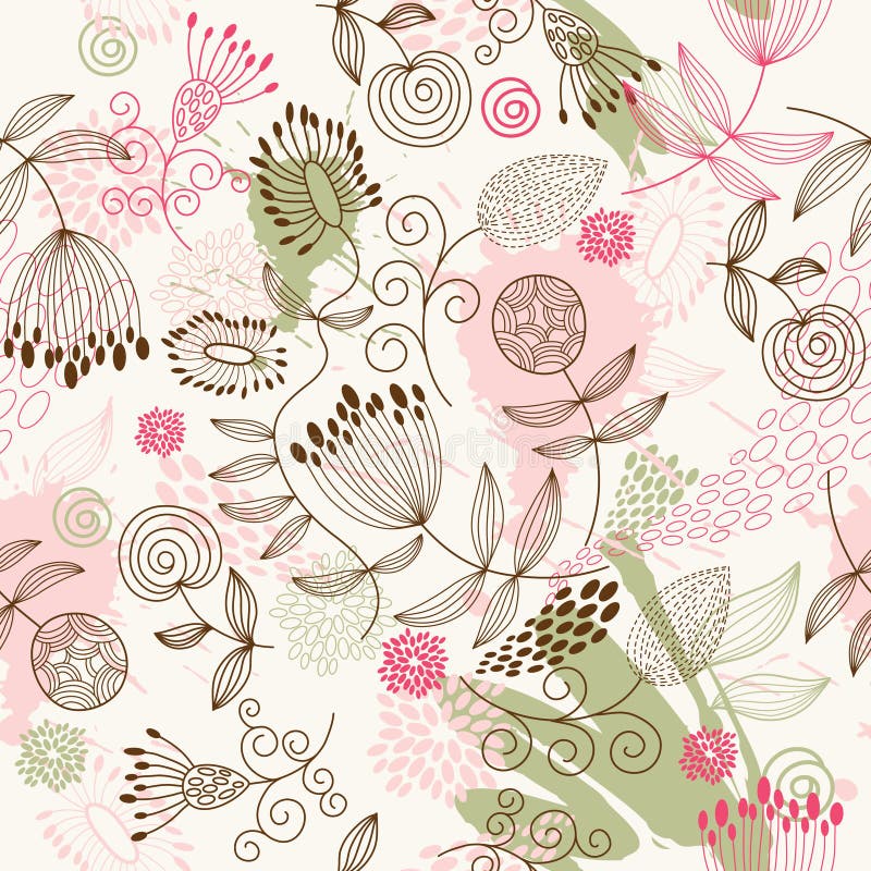 Reticolo floreale senza giunte royalty illustrazione gratis Reticolo floreale senza giunte royalty illustrazione gratis